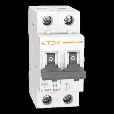 China Miniature Circuit Breaker Miniature Circuit Breaker EKL1-63(H) Protection ETEK 32a 63a Circuit Breaker AC 2p Residual Current Circuit Breaker for sale