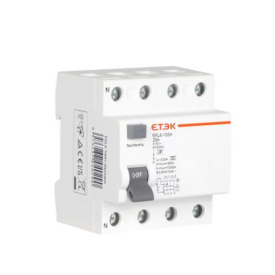 China Protection ETEK circuit breaker manufacturers ETEK circuit breaker EKL6-100 series residual current mcb 2P 4P connector for sale