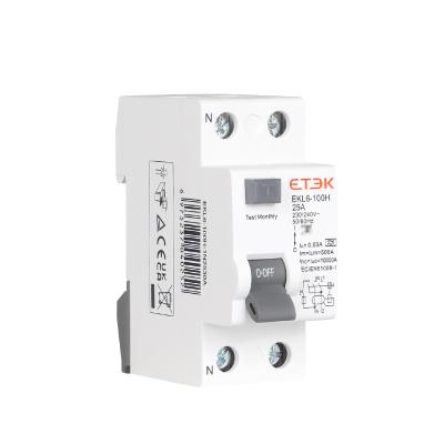 China Protection ETEK mcb 2p 4p circuit breaker EKL6 10KA RCCB B miniature circuit breaker for sale