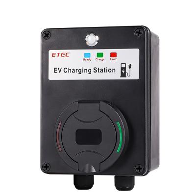 China ETEC Home EV Electric Car Charger Station Type - 2 Outlet 1 Phase 16A 3.6KW/7.3KW Wallbox Plug Charging RCMU EKEC4 Wallbox Charging for sale