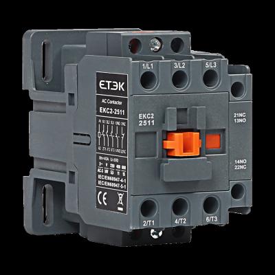 China Low Voltage AC Contactor ETEK Magnetic Type 7.5KW 3 Pole EKC2-2511 Series AC3 Series Contactor Frequent Startup And Control for sale