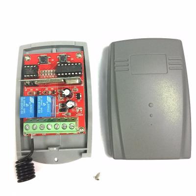 China Digital LED Display 12-24v Fixed Code And Universal Rolling Code DC 2 Channel Garage Door Opener 433 Remote Control Receiver for sale