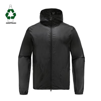 China Sustainable Wholesale Customization Eco-friendly Rpet Raincoat Men's Recyclable Jacket for sale