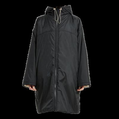 China Sustainable Recycled Women Parka Padded Zippered Plus Size Overcoat Recycled Jacket With Berber Lining for sale