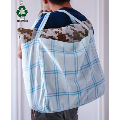 China Handled Tote Bag Custom Recyclable Reusable Reusable Super Capacity Recycle Big Huge Tote Bag for sale