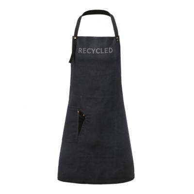 China Recycled Adjustable Full Apron Bib Cleaning Apron With Rpet Pocket Of Plastic Bottles for sale