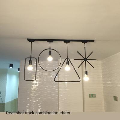 China Modern personalized geometric style post-modern industrial chandelier restaurant clothing store display showcase decoration lamps for sale