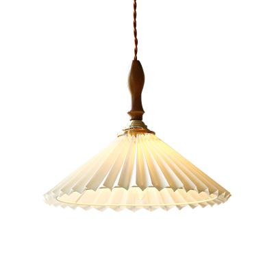 China 2022 Traditional Retro American Brass Pleated Chandelier Nordic Simple Brass Chandelier Living Room Statistical Institute Bedroom Study Dining Room for sale