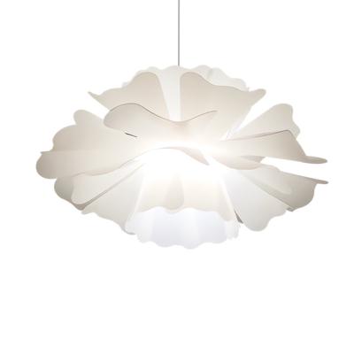 China Fashion Modern Creative Minimalist White Acrylic Flower Petal Chandelier Dining Room Bedside Chandelier for sale