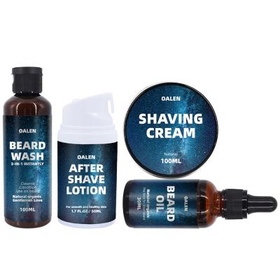 China No Fat + Custom Beard Growth MOQ 100 Pcs Private Label Beard Wash Cream And Oil Men Cares Beard Grooming Kit for sale