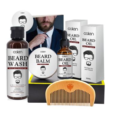 China No Greasy + Moisturizer Tin Beard Growth Beard Growth Private Label Beard Oil Serum Care Products Beard Wash Set for sale