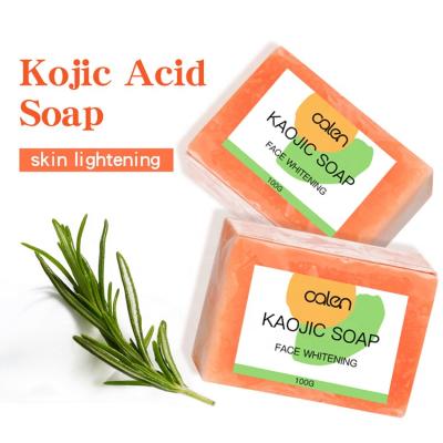 China Wholesale Beauty Body Skin Base Cleansing Natural Lightening Soaps Handmade Bleaching Kojic Acid Soap For Face for sale