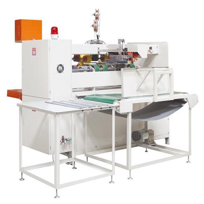 China Double Servo Semi Automatic High Speed Stitcher met oranje kleur Te koop