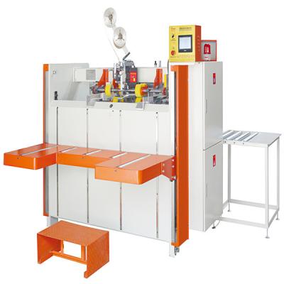 China Double Servo Semi Auto Stitcher Machine Apply Binding Of  Cover Box And No Cover Box for sale