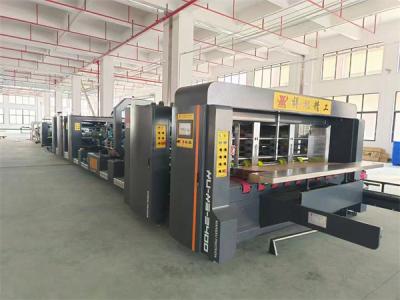 China Fully Automatic Carton Folder Gluer  Stitcher Machine With Suction Belt Feeding for sale