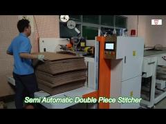 semi automatic double head stitching machine 7180mm 11kw for corrugated carton