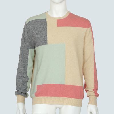 China Anti-Wrinkle Customize Winter Knit Pullover 100% Cashmere Sweater For Men Custom for sale