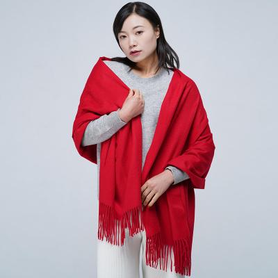 China 2022 high fashion new product 100% cashmere pashmina shawl spring women double sided pashmina shawl for sale