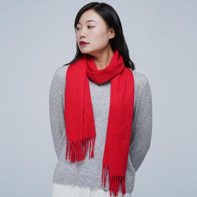 China Autumn and winter 100% women's cashmere scarf warm cashmere scarves best price cashmere water ripple solid color scarf for sale