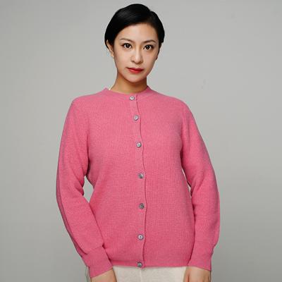 China Anti-wrinkle custom 100% cashmere sweatshirt half tweed cardigan cardigan design for sale