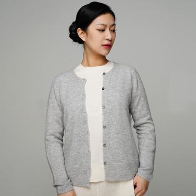 China Anti-wrinkle custom cashmere 7GG korean style long kimino women's 100% knitted cardigan for sale