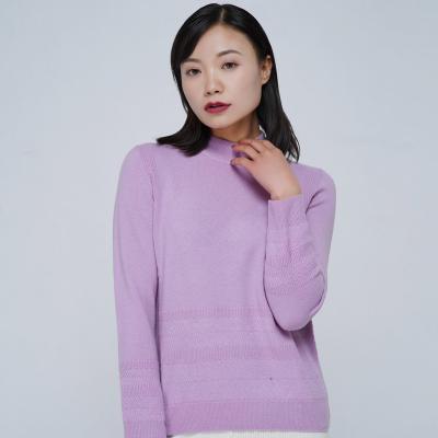 China new 100% loose Anti-wrinkle fashion women crew neck sweater sweater 100% cashmere turtle neck pointelle sweater sweater for sale