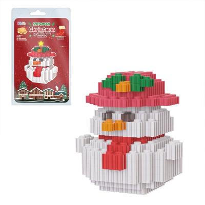 China 450 PCS BB FUN HOUSE Hand-Eye Coordination Snowman Building Block Creative Christmas Pixel Brick C20614 Special Endless Fun Kids Toys for sale