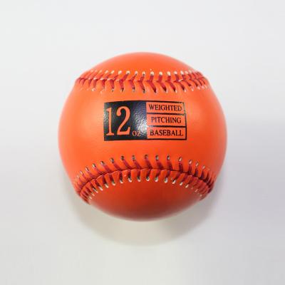 China Durable 9inch 10oz 12oz Weighted Training PVC Leather Baseball for sale