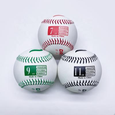 China High quality 9inch heavy baseball 3oz-14oz can be customized heavy weighted training leather baseball for sale