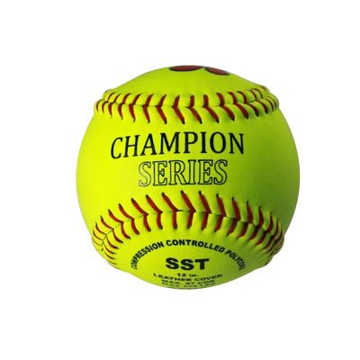 China Durable 12inch size and weight PU leather official core fastpitch game softball&ASA approved for sale