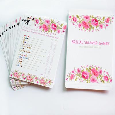 China Festival Customize Only Accept Bridal Shower Games Cards Wedding Birthday Activities Set With Packing Box for sale