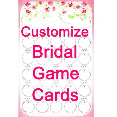 China Festival Customize Bridal Shower Games Cards Wedding Party Printed Games Cards for sale