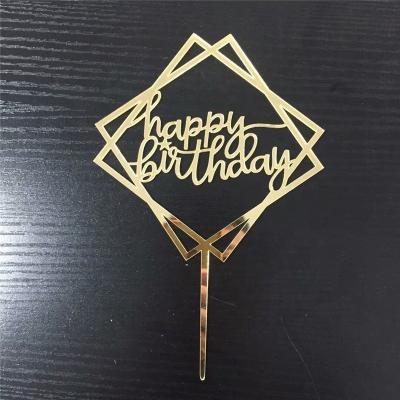 China Custom Acrylic Cake Topper For Birthday Party Festival Happy Birthday Decoration for sale