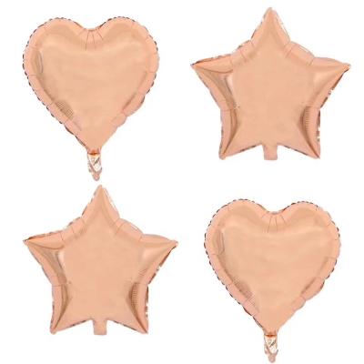 China Promotional Toy 18 Inch Letter Foil Balloons Party Decoration Rose Gold Helium Star Heart Balloon for sale