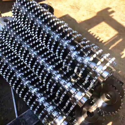 China Transmission Machine 12B 15t Custom Design Double Big Sprocket Single Sided Triple Roller Chain Gear Wheel With Toughness for sale