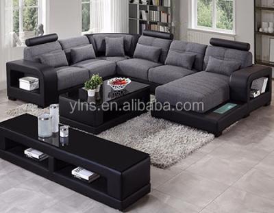 China Comfortable Black Sectional Sofa New Arrival Fabric Living Room Furniture for sale