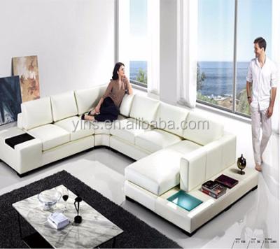 China European Style PU Leather 7 Sectional White Sleep Sofa Hot Selling Comfortable Sofa Seat for sale