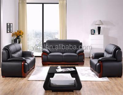 China Sectional Sofa Hot Selling Living Room Black PU Leather Sectional Sofa for sale