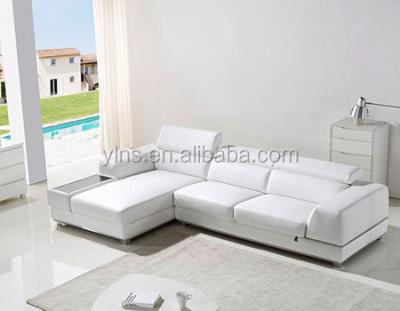 China Cheap design 3 seater sectional sofa Simple white leather PU sofa set for sale