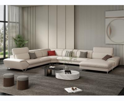 China Wholesale Modular Italian Simple Modern Leather Sectional Furniture Sofa Furniture Set Living Room Color Matching Living Room Sofas for sale