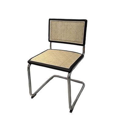 China Retro Solid Wood Black Walnut Log Foldable Nordic Color Woven Rattan Chair Backrest Home Cafe Hotel Lounge Chair for sale