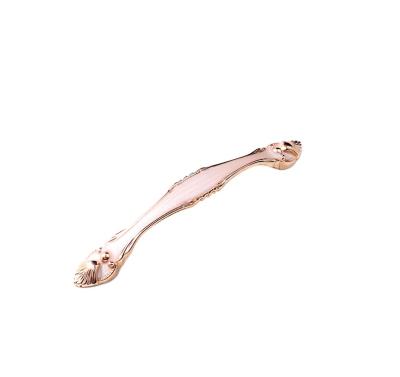 China 2021 New Style Modern European Rose Gold Cabinet Luxury Furniture Curved Door Handle for sale