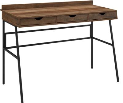 China 42 Inch Adjustable Rustic Oak Rectangular (Height) Industrial Metal and Wood Angled Desk for Home Office Table for sale