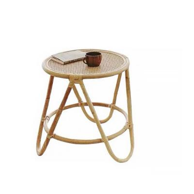 China Creative Living Room Rattan Small Tea Table Mini Magazine B&B Chinese Knitting Corner Round Table for sale