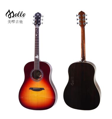 China Rosewood folk single ultra-high fingerboard full-configuration guitar noise wooden folk guitar for sale