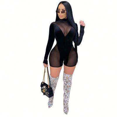 China Breathable Long Sleeve Short Romper Women Fashion Fall Woman Rompers And Jumpsuits 2021 for sale