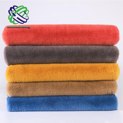 China 2022 Wholesale Garment Shoes Solid Color 8mm 10mm 1000g 1200g Rex Rabbit Fur Fabric For Auto Faux Fur Upholstery Garment Shoes for sale