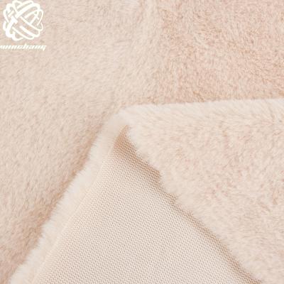 China Auto Upholstery Ready To Ship Wholesale Hot Sale Polyester 100 Faux Fur Rabbit Fur Fabric For Garment Toy for sale