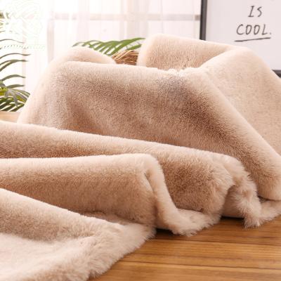 China Auto Upholstery Ready Ship 100 Polyester Long Faux Fur Faux Rabbit Fur Fabric For Garment Toy Scarf for sale