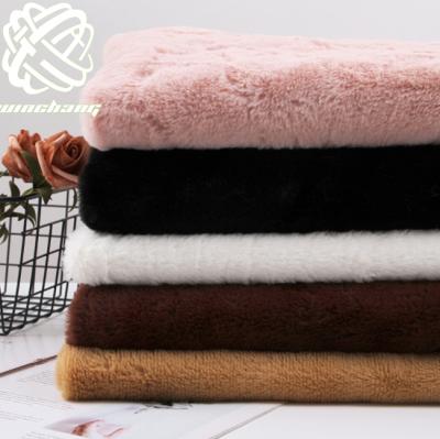 China Wholesale 100 Polyester Auto Fabric Long Faux Fur Upholstery Pile Plush Faux Rabbit Fur Fabric For Garment for sale